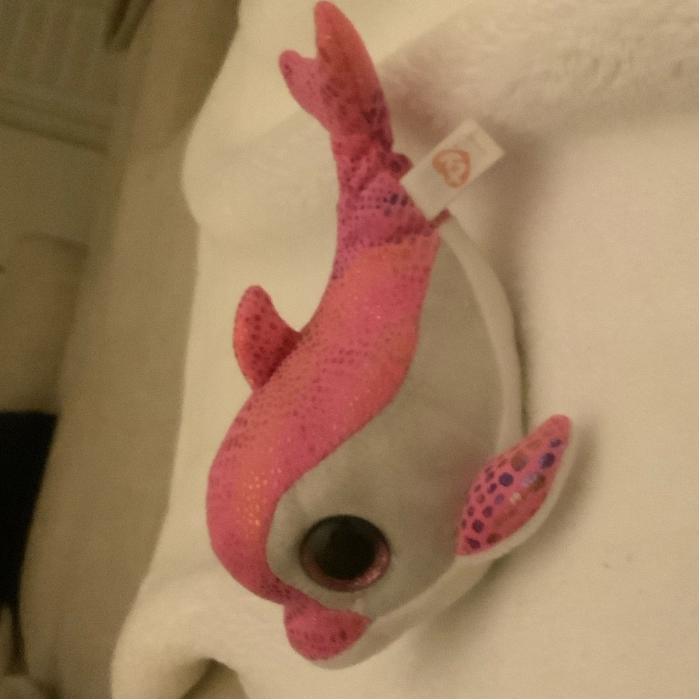 Ty Pink Sequin Dolphin Plush Toy